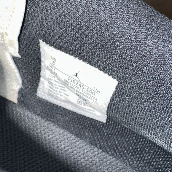 Nike Air Jordan 1 Low TD Football Cleats White/Black-Black Size 8 Pre Owned - Picture 7 of 9